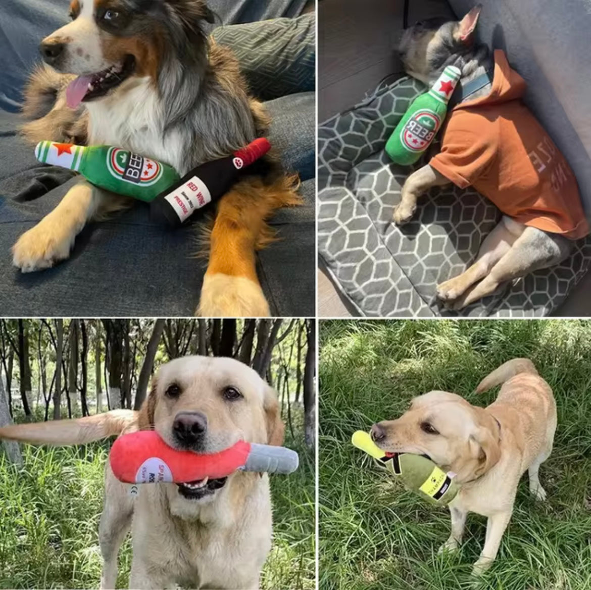 Bottle dog toy