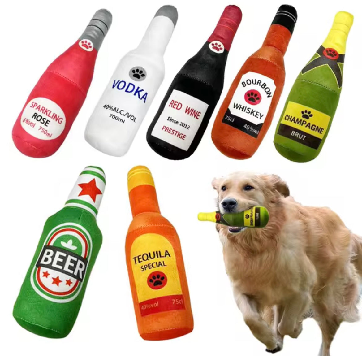 Bottle dog toy